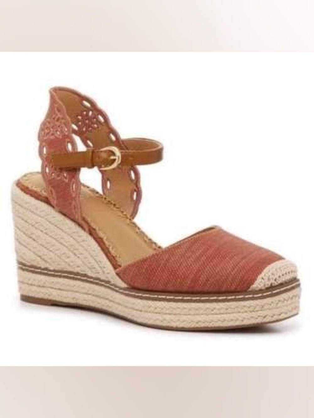Crown Vintage Narri Espadrille Wedge Sandal - Terracotta ** Size 7.5